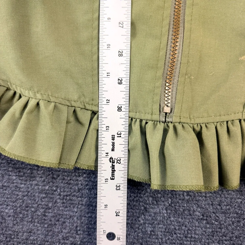 Leg Avenue Top Gun Maverick Flight Dress Olive Green Ruffle Hem Costume Sz M - Picture 5 of 8